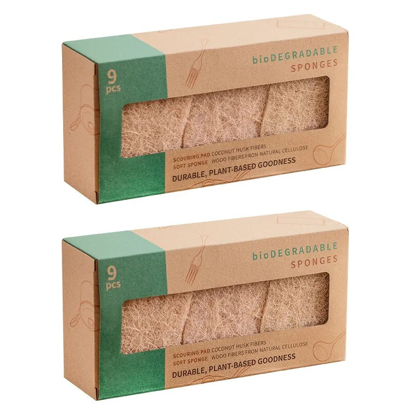 Esponjas de Louça Biodegradáveis Premium (Kit dura 3 meses)